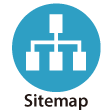 Sitemap footer circle button